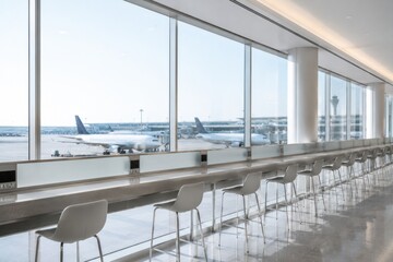 Obraz premium Minimalist luxury interior and scenic outdoor spaces design for modern lifestyle.