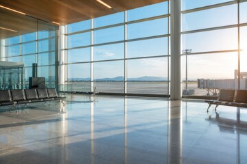 Obraz premium Minimalist luxury interior and scenic outdoor spaces design for modern lifestyle.