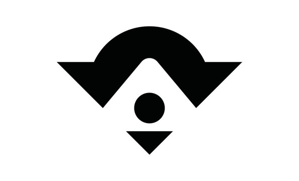 Dise&ntilde;o de logo para compa&ntilde;&iacute;a, o icono para aplicaci&oacute;n. Ilustraci&oacute;n vectorial de silueta con estilo minimalista.