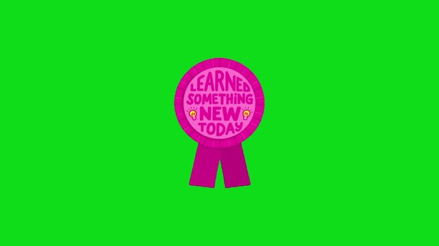 Congratulations Learning Badge Green Animation