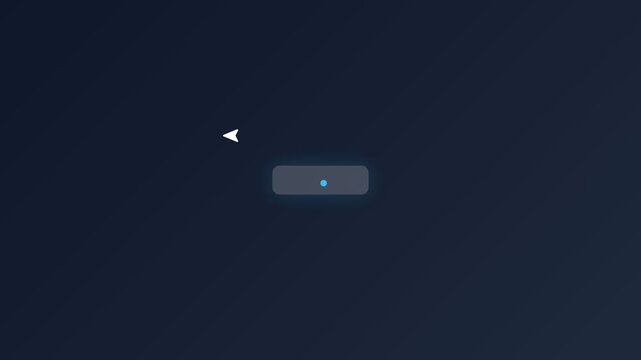 Minimalist Digital Cursor Animation Moving Across Dark Background.