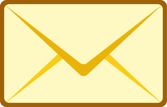 Envelope Mail Icon Isolated on White Background Flat Vector Email Illustration