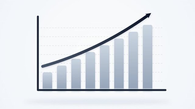 Simple bar graph displaying data on a white background 4k