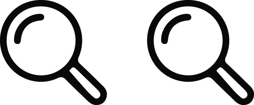 Magnifying glass icons for search and investigation