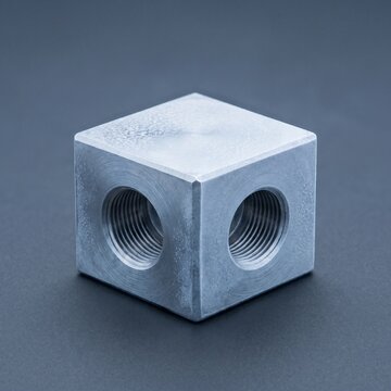 Threaded Steel Manifold Block Industrial Hydraulic Junction Node