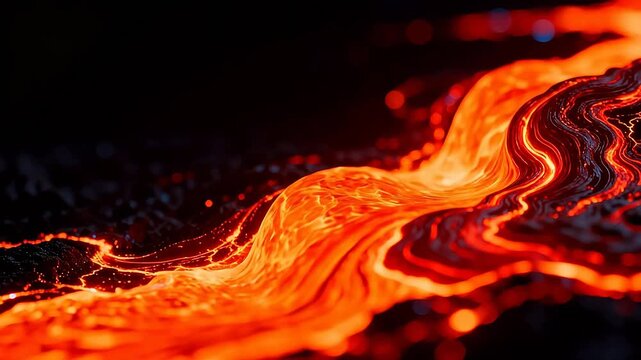 Flowing Lava Stream