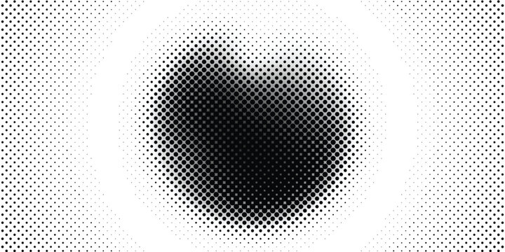 Abstract Black and White Morph Halftone Dot Pattern Background with Dynamic Liquid Organic Blob Shape Texture