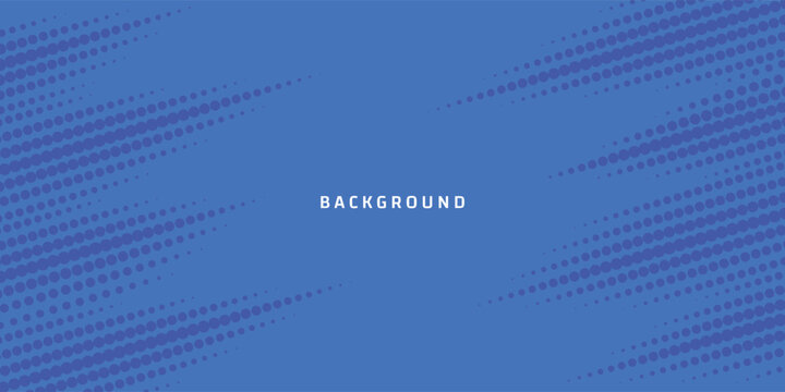 Abstract Blue Halftone Dot Pattern Background with Dynamic Futuristic Diagonal Speed Lines and Center Copy Space Texture