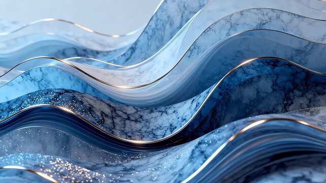 Blue marble wave patterns