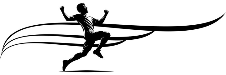 Vector illustration of a soccer player on a white background for the World Cup © Al