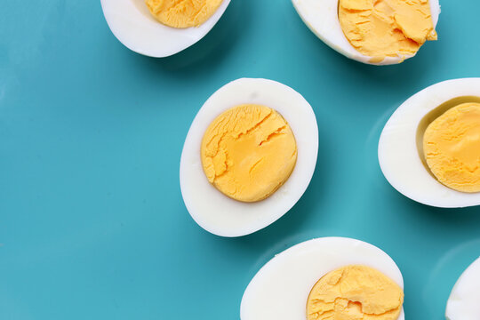 Hard boiled egg halves as a high protein nutrient source