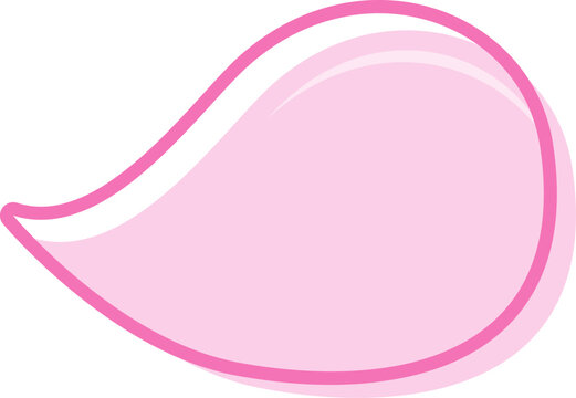 Pink Speech Bubble Icon Isolated on White Background Cute Flat Vector Illustration