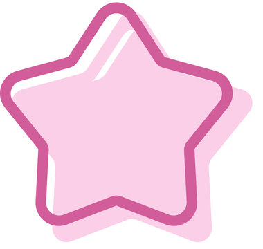 Star Icon Isolated on White Background Cute Flat Vector Illustration