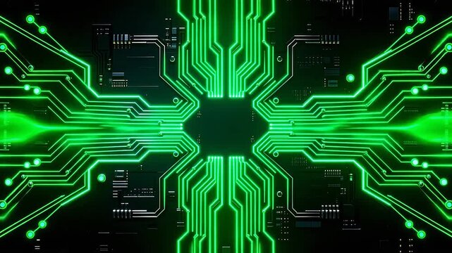 Green circuit board pattern