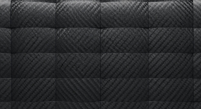 Carbon fiber tileable texture featuring a dark repeating weave pattern designed for modern industrial backgrounds and high-tech automotive surface design
