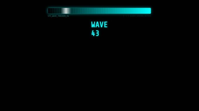Endless Wave Incoming Progress Bar Glitch Sci-Fi HUD