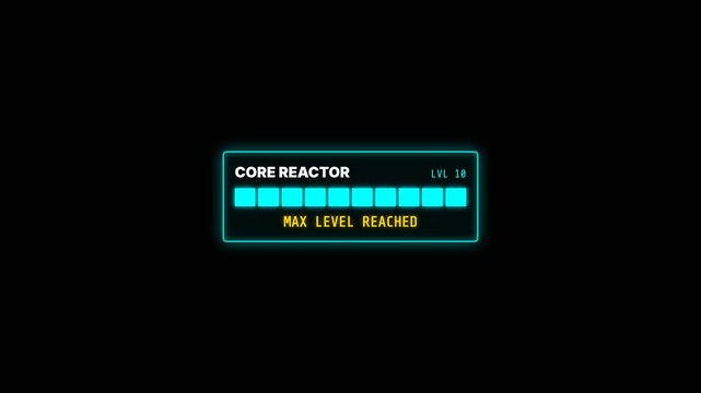 Minimalist Core Reactor Upgrade Panel Max Level UI