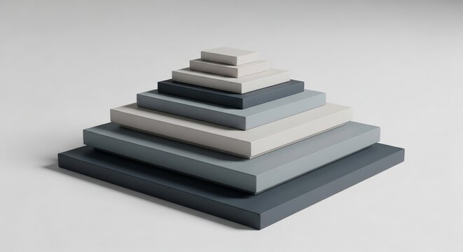 Geometric pyramid stacked levels