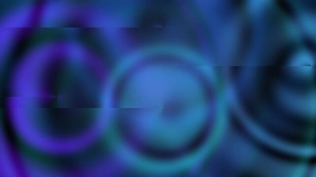 Vibrant Blue and Purple Abstract Swirling Liquid Background with Digital Glitch