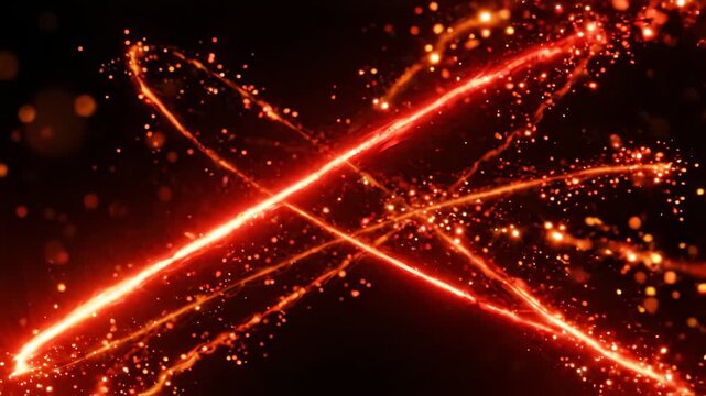 Dynamic Patterns of Bright, Glowing Light and Energy Create Mesmerizing Motion and Excitement Against Dark Background