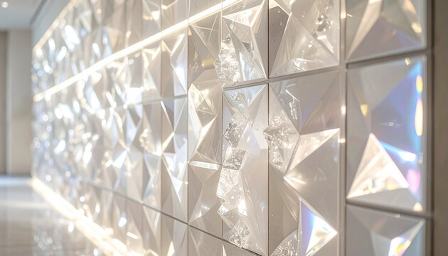 Geometric wall panel interior design