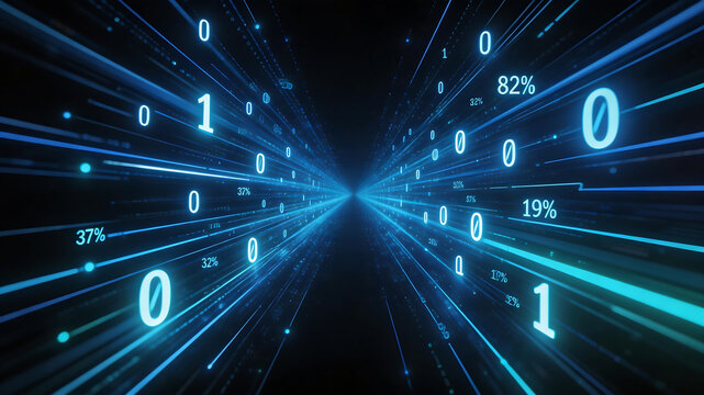Digital data stream with binary code