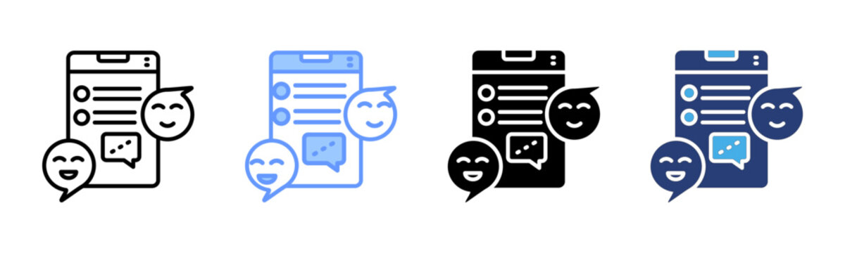 Direct Message icon set multiple style collection