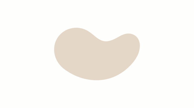 Stylized Bean Shape color Icon, Minimalist Design.