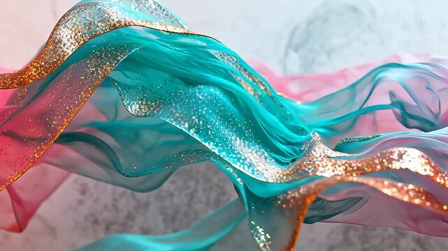 Colorful flowing fabric texture