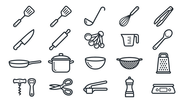 Kitchen Utensils and Cooking Tools.