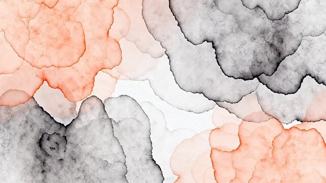 Watercolor abstract cloudlike shapes