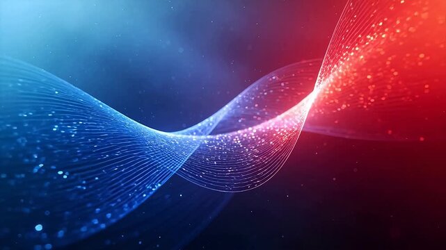 Abstract wave patterns with glowing lines