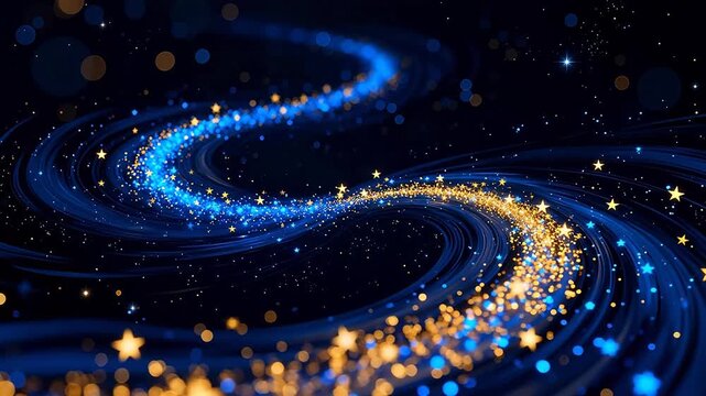 Starry spiral cosmic pattern