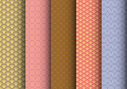 Traditional Japanese oriental pattern for decorative wallpaper, backdrop, background.