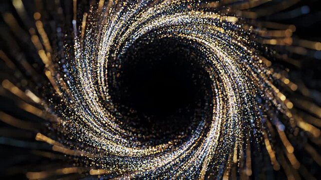 光粒子が円を描いて広がる洗練された抽象背景