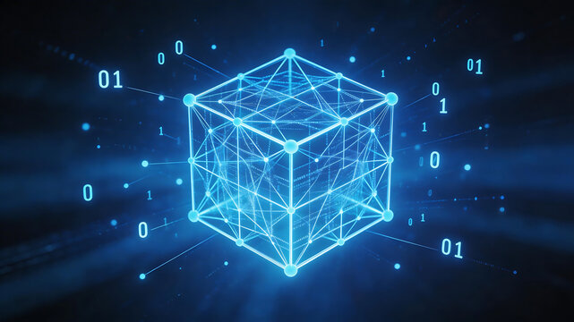 Digital cube with binary code