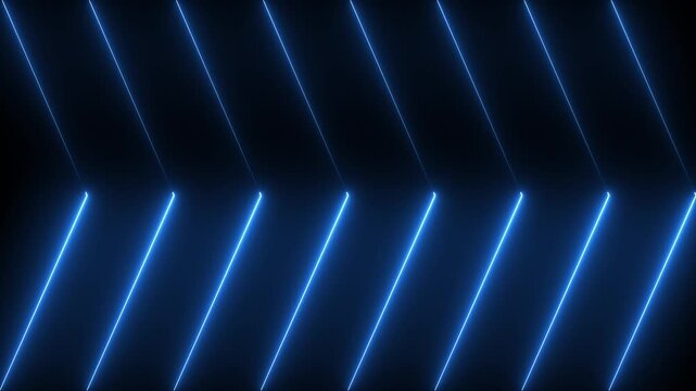 Glowing neon  line abstract motion digital data arrow growing up particles flying upward black background