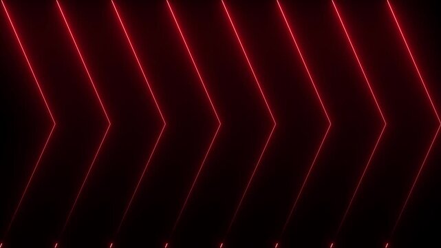 Glowing neon  line abstract motion digital data arrow growing up particles flying upward black background