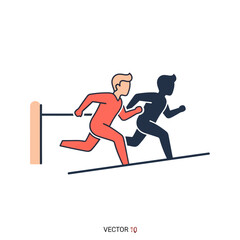 Fototapeta premium Two Athletes Competing in Sprint.