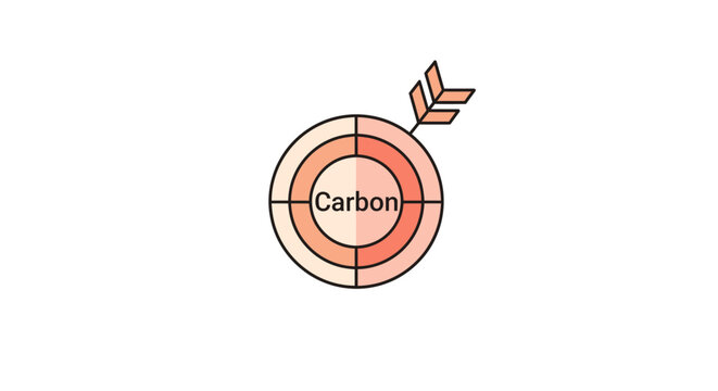 Carbon target with arrow hitting center.
