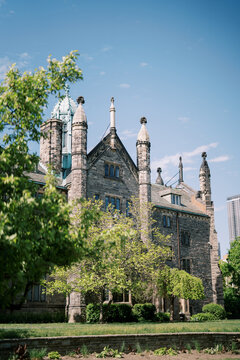 Historic stone building at University of Toronto campus