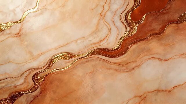 Abstract marble pattern with gold veins