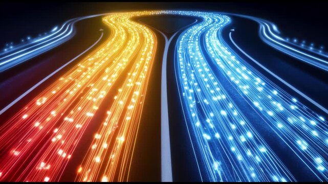 Seamless loop data traffic network, futuristic frequency allocation technology.