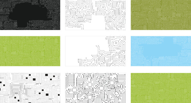 Circuit Board Technology Information Pattern Concept Vector Background.