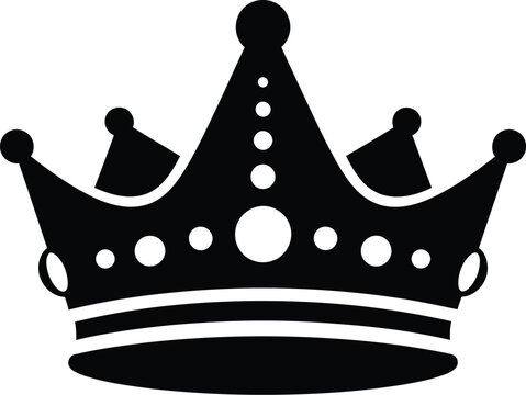 Vector illustration silhouette of a crown black crown silhouette royalty symbol