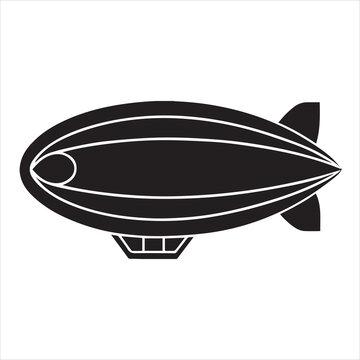 blimp stencil icon vector illustration.