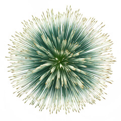 Naklejka premium Vibrant Green 3D Fireworks Celebration Icon