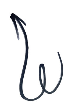 Black cursive letter w
