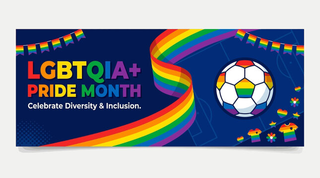 Vibrant LGBTQIA Pride Celebration Web Banner Design Featuring Abstract Rainbow Flag Background Texture for Community Event Promotion and Social Media Awareness