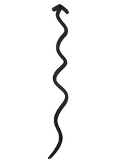 Fototapeta premium Black arrow pointing up in a wavy line